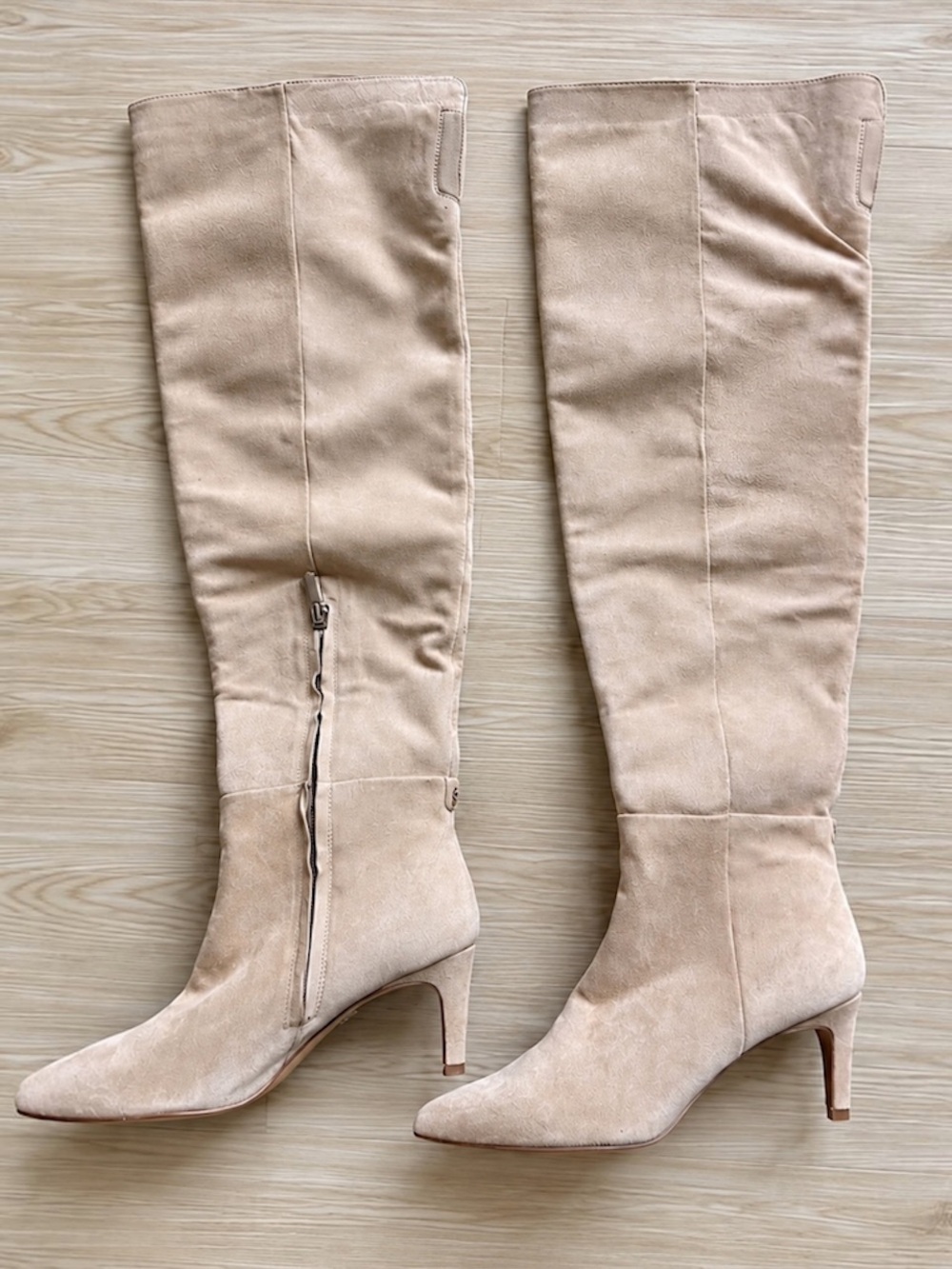 Sam Edelman Ursula Warm Oat suede over-the-knee boots